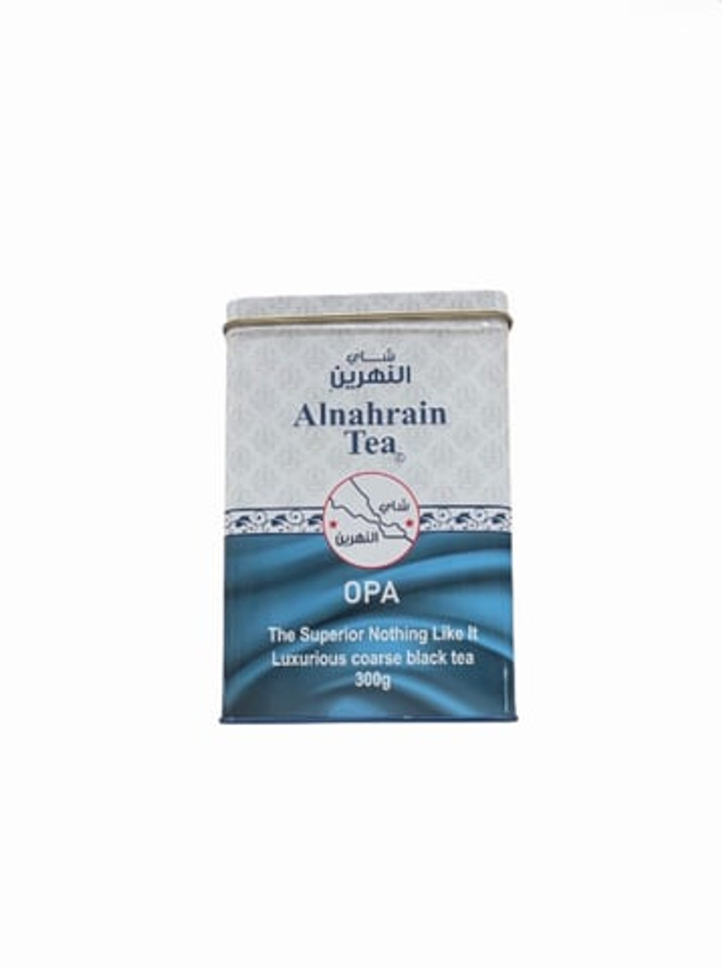 شاي النهرين علبة حديد ( ازرق او بي اي) 300 جرام