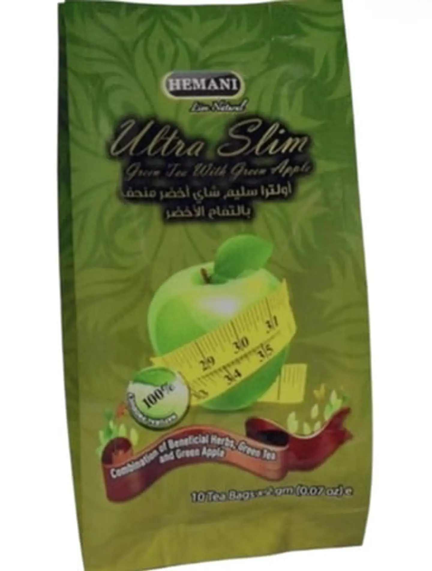 شاي اخضر منحف اولترا سليم بالتفاح الاخضر