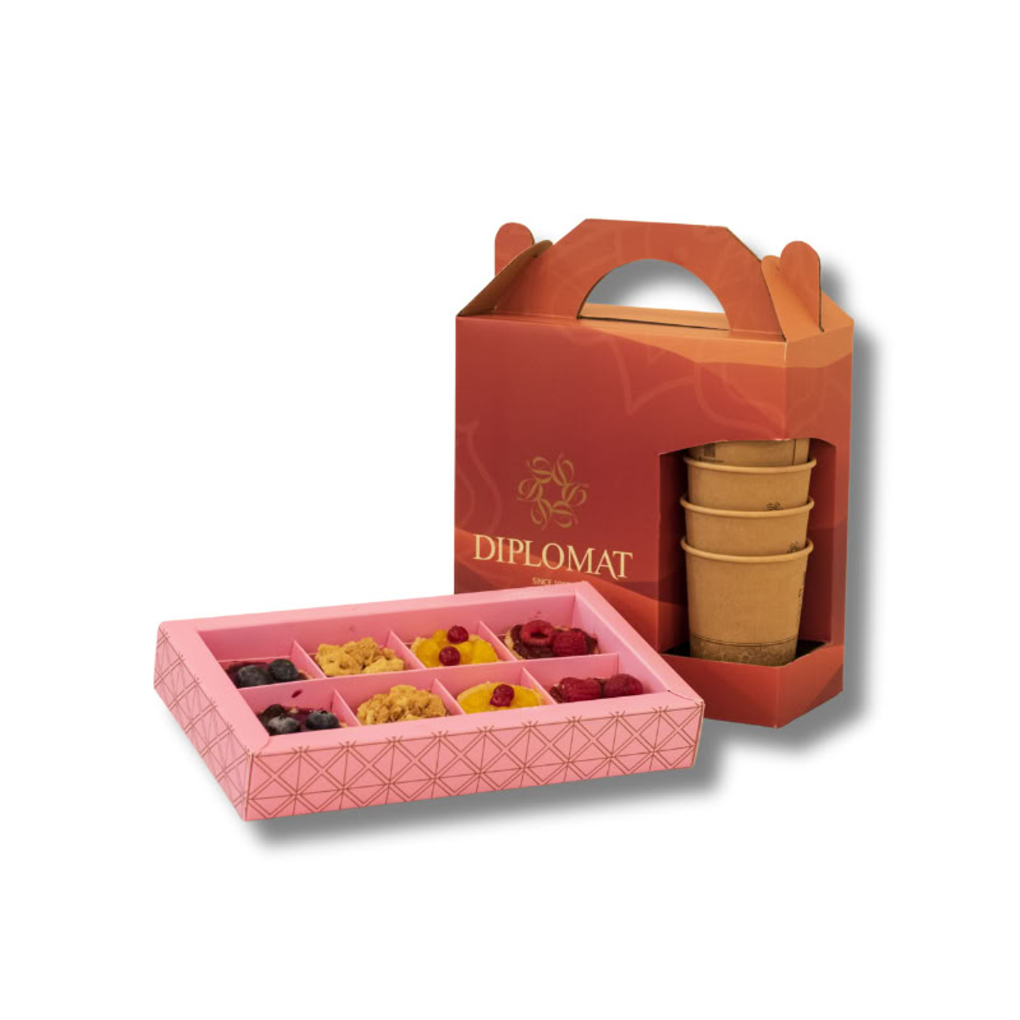 بوكس ميني تشيز كيك مع بوكس قهوه