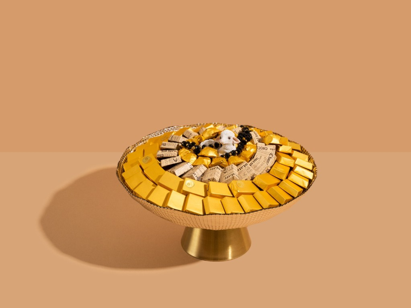Large Gold Chocolate Plate