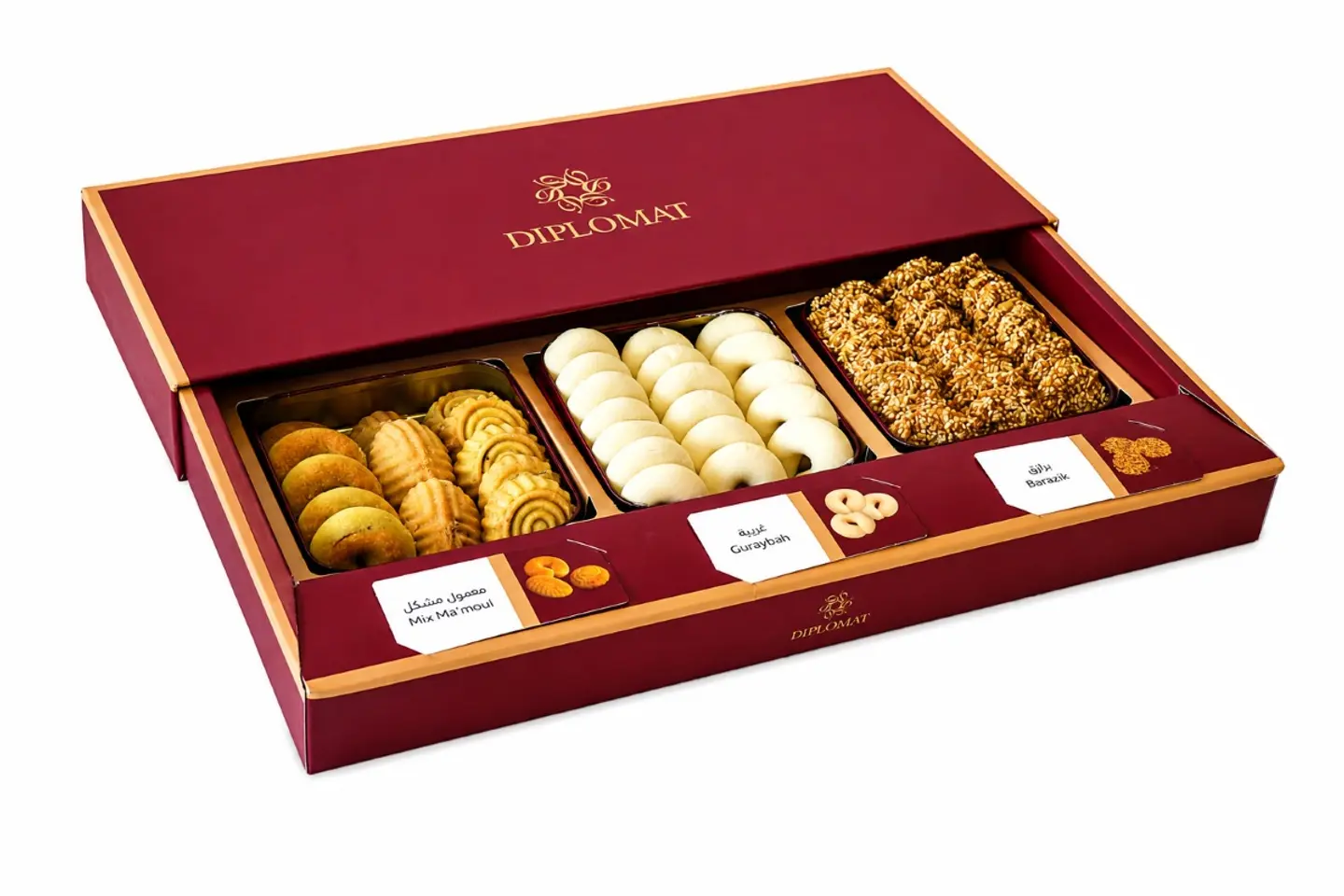 Arabic Mixed Box With Ghraybeh And Barazek And Maamoul