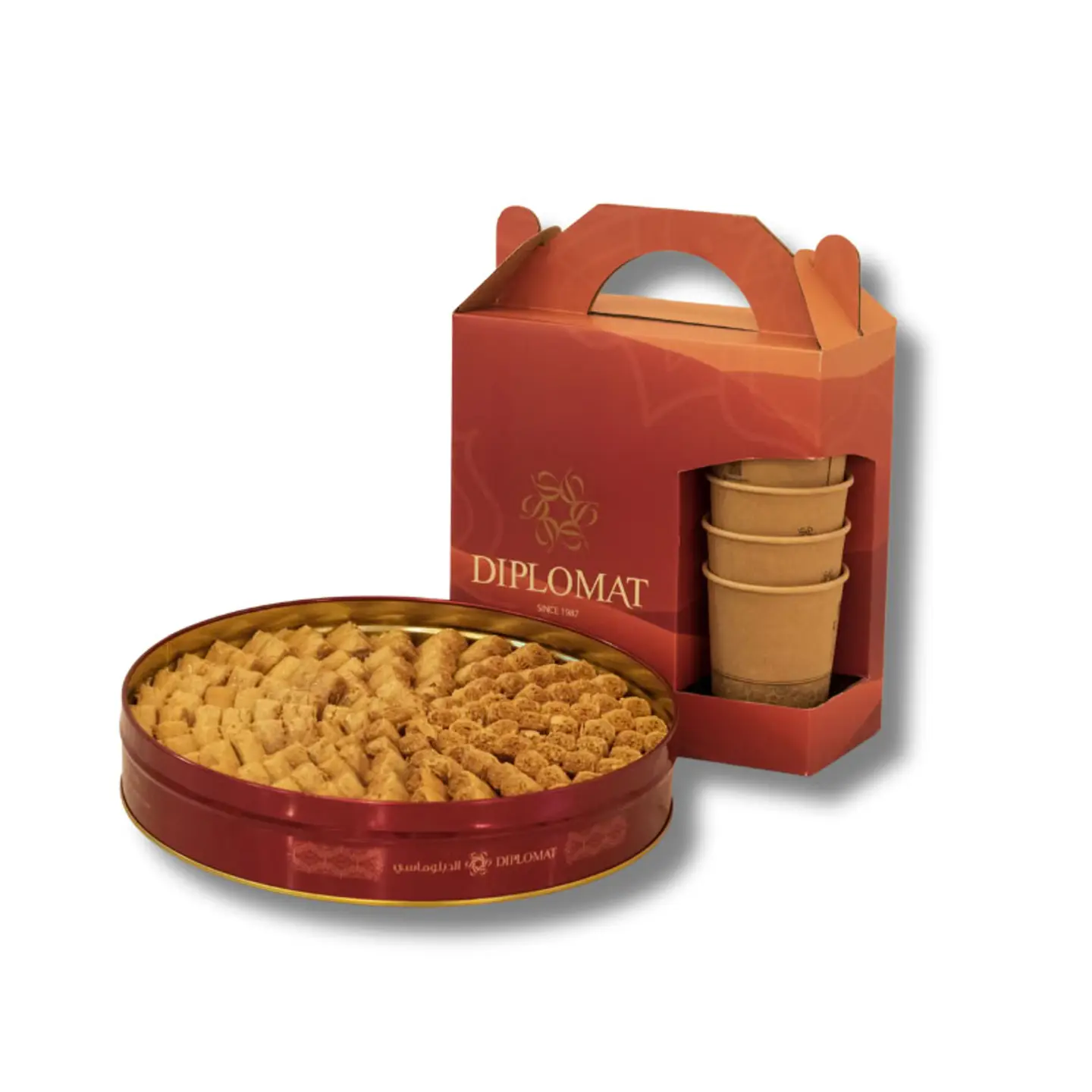 علبة أصابع بقلاوه مع بوكس قهوة