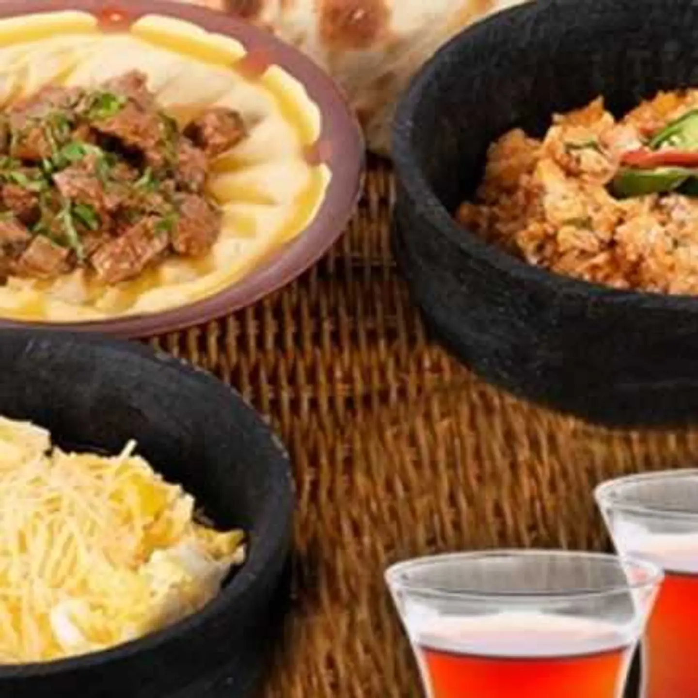 Three Dishes For Two People Plus Two Drinks