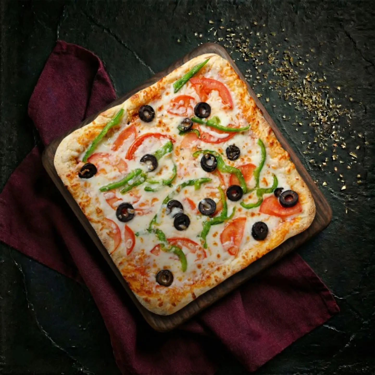 بيتزا خضار جبن سائل صقلية