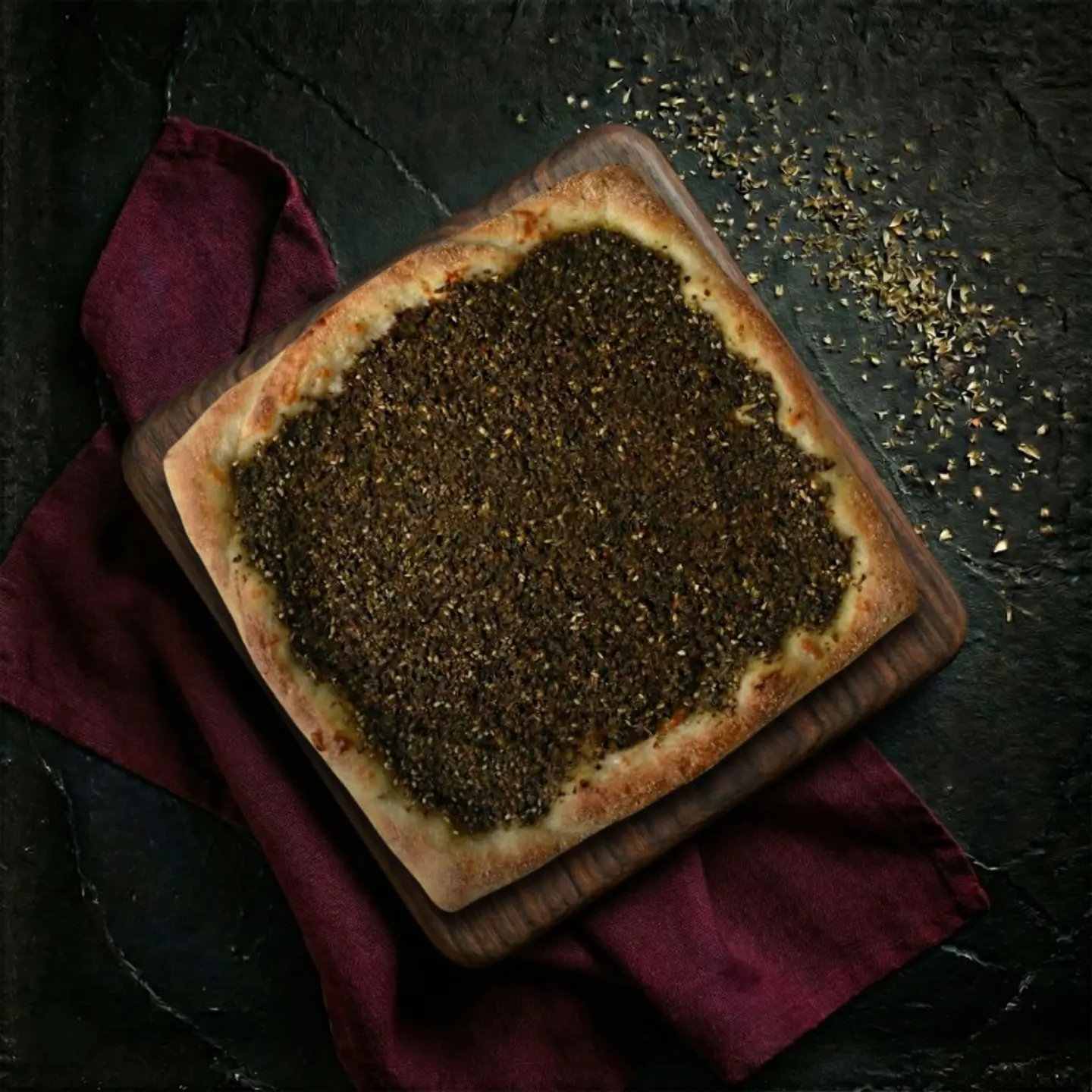 بيتزا جبنة لبنه زعتر صقلية