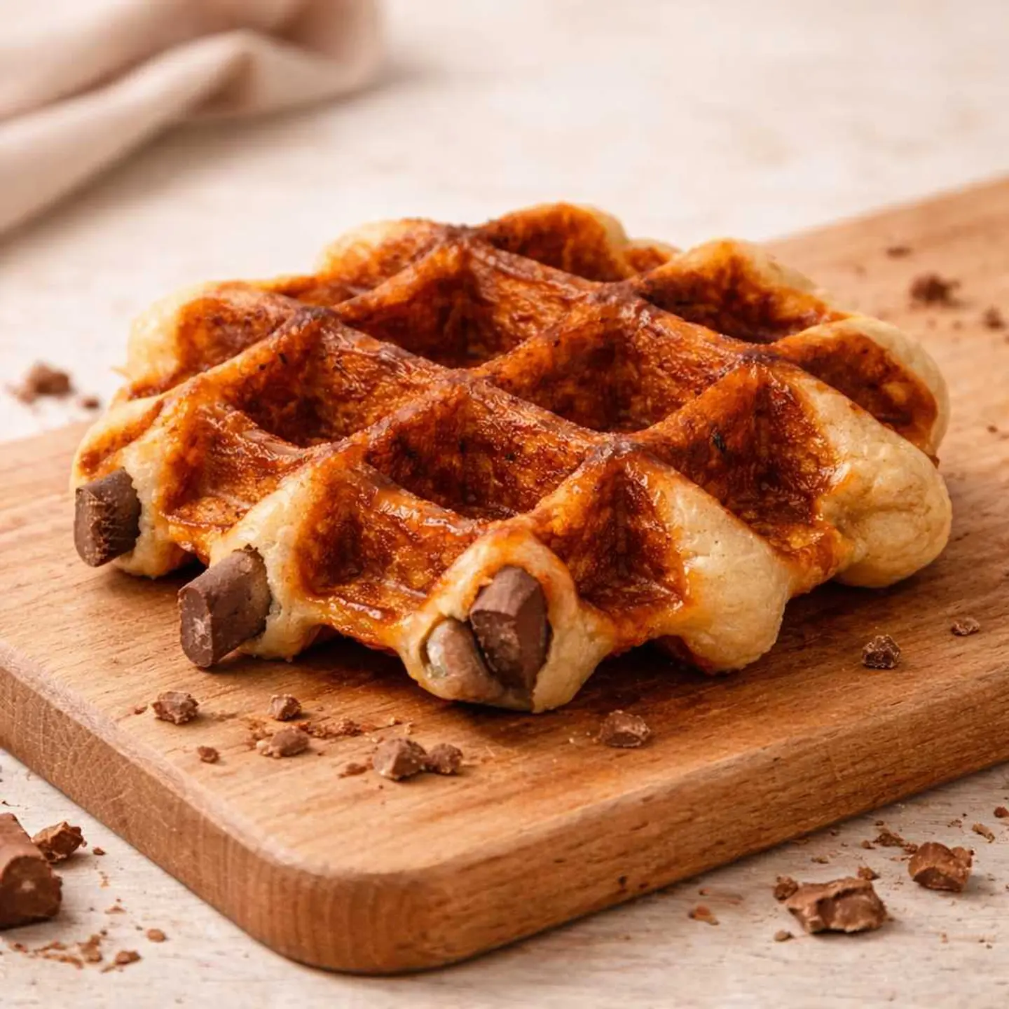 Waffle With Dark Choco Sticks