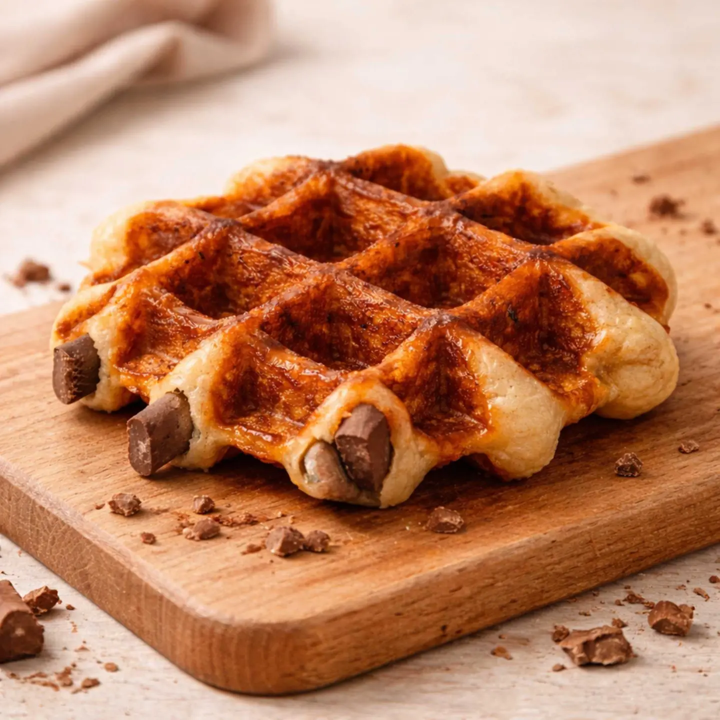 Waffle With Dark Choco Sticks
