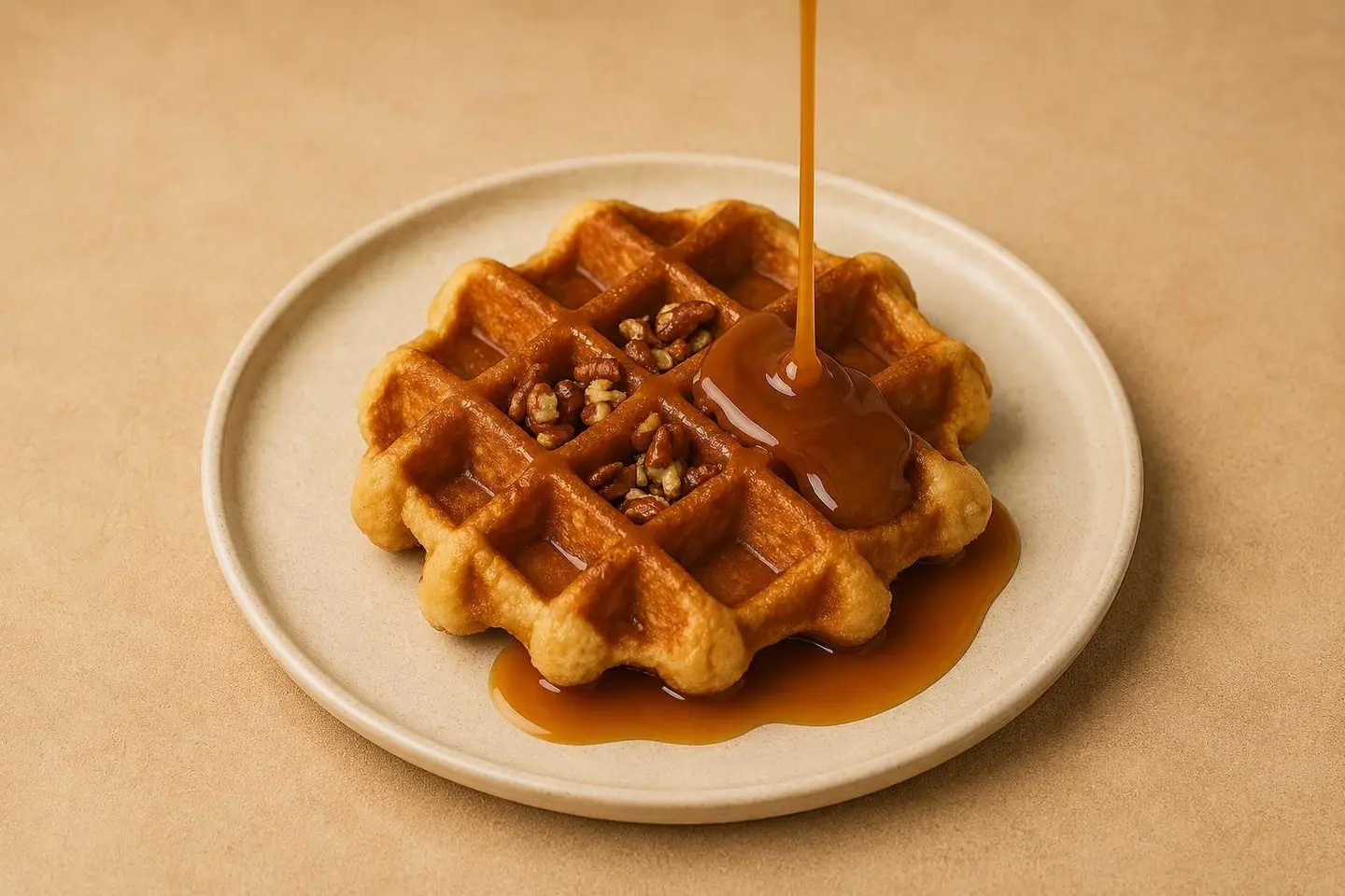 Waffle Salted Caramel And Pecan
