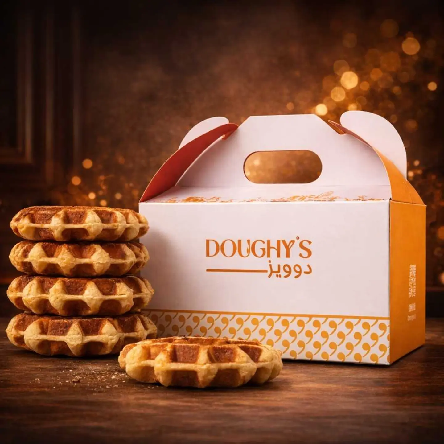 A Box Of 5 Belgian Waffles