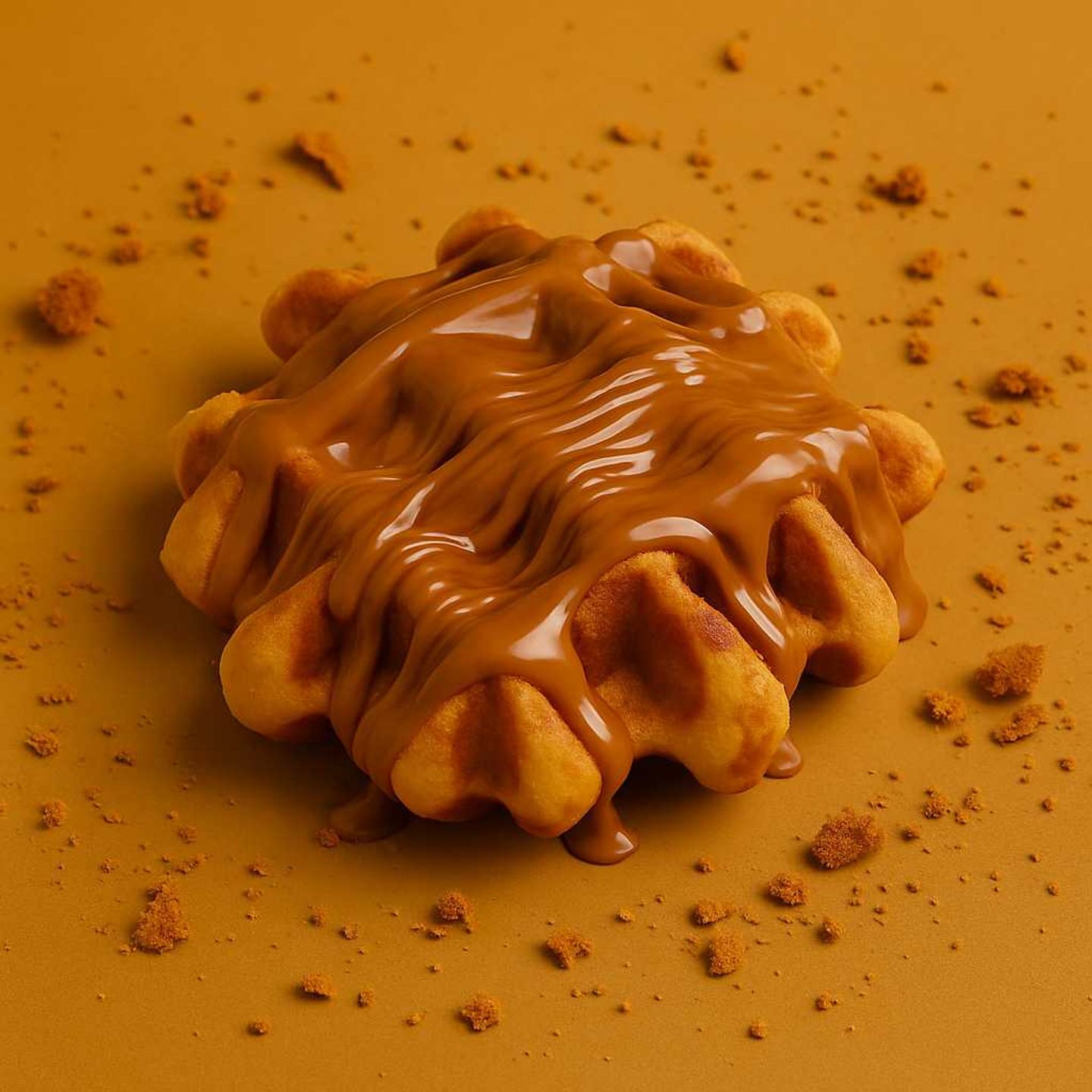 وافل بلجيكي بصوص اللوتس