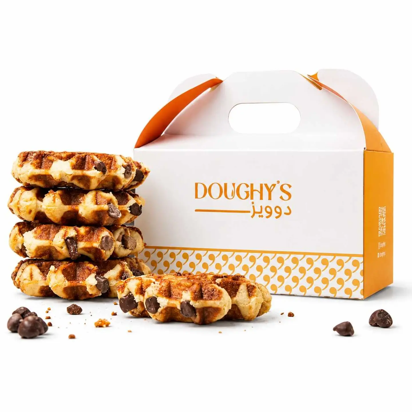 A Box Of 5 Choco Belgian Waffles