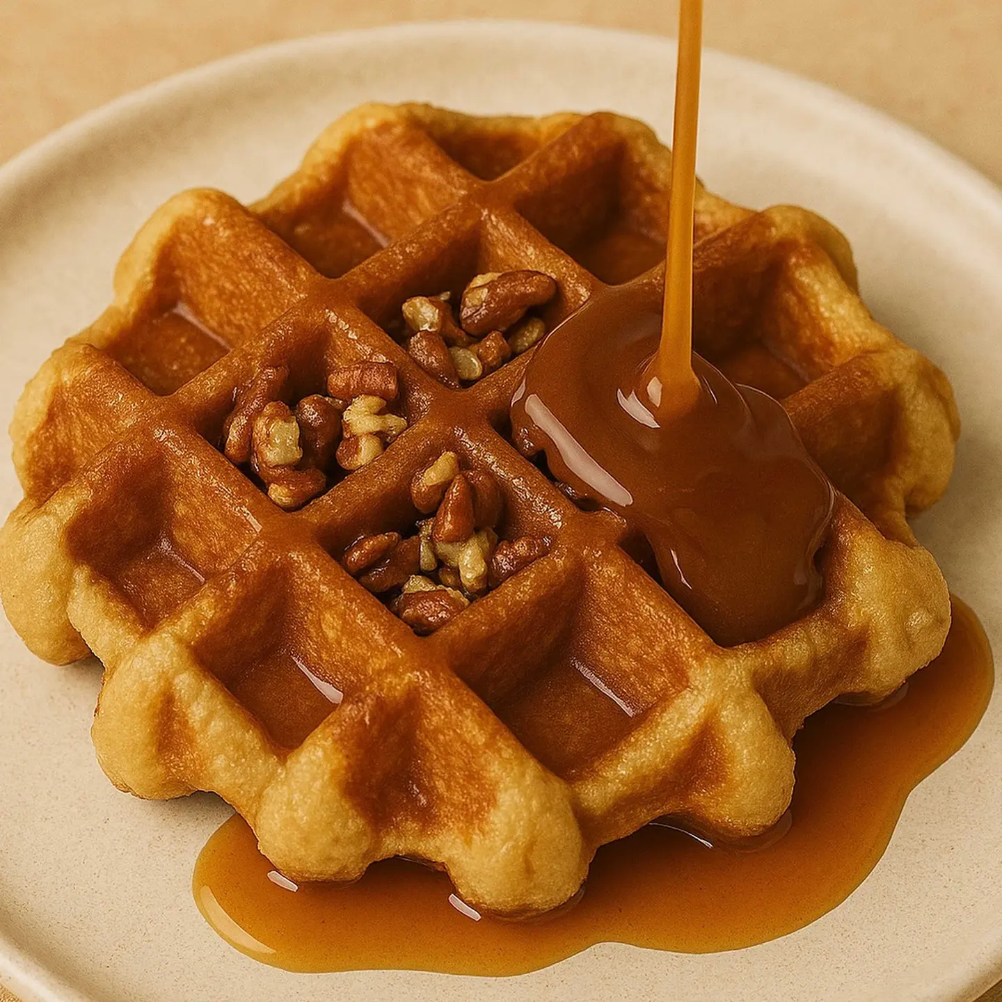 Waffle Salted Caramel And Pecan
