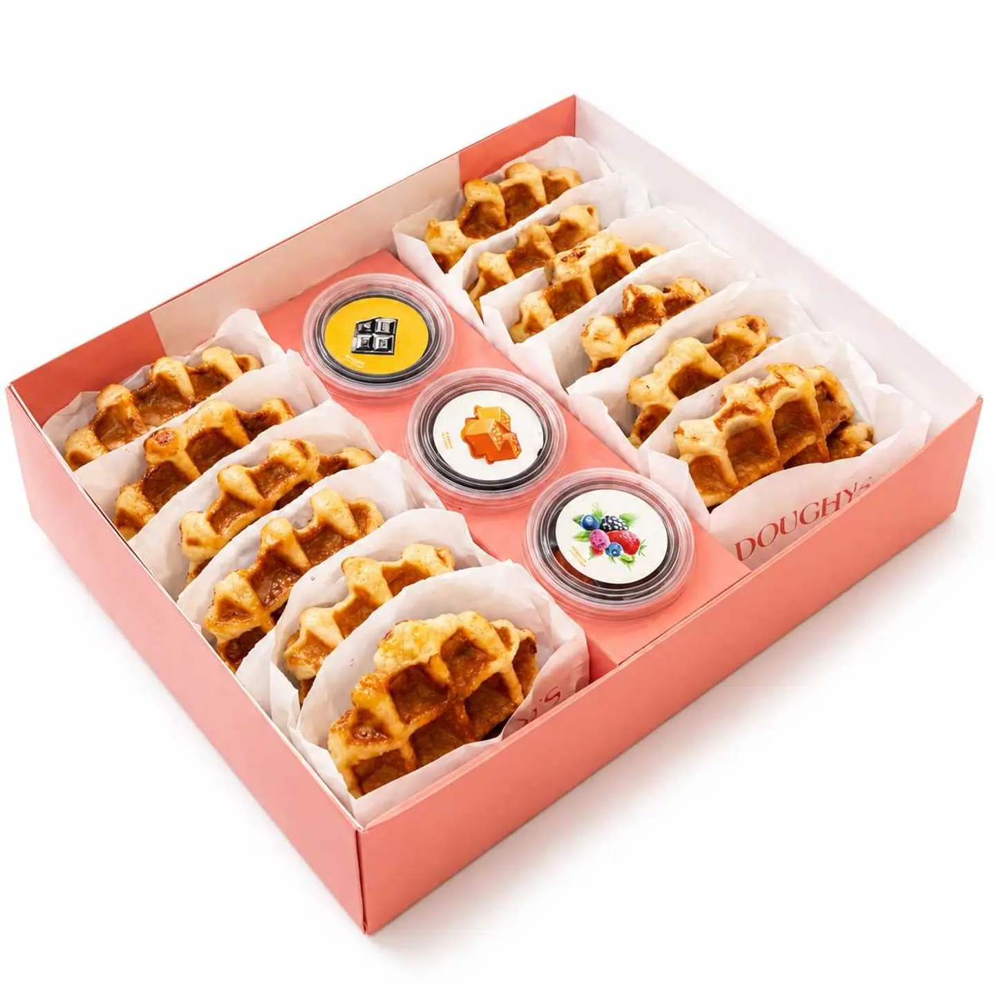 Party Box – 12 Waffles + 3 Dips