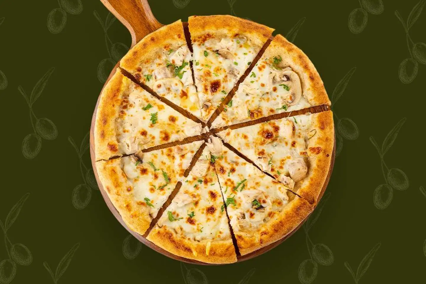 Chicken Alfredo Pizza Large