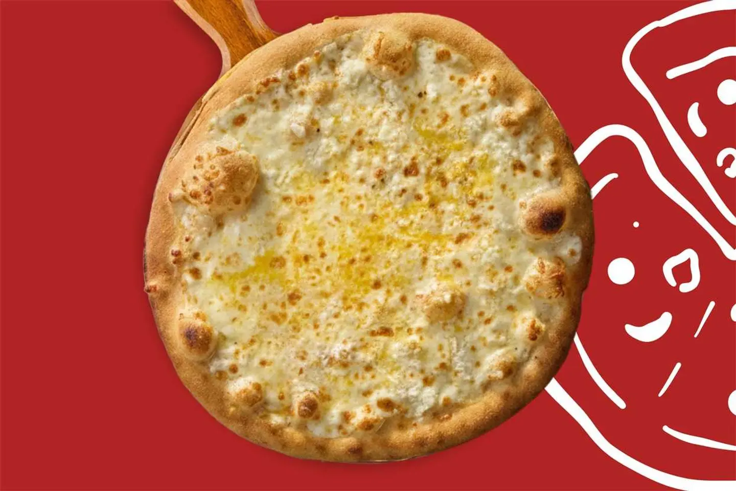 بيتزا الأجبان الأربعة كبيرة