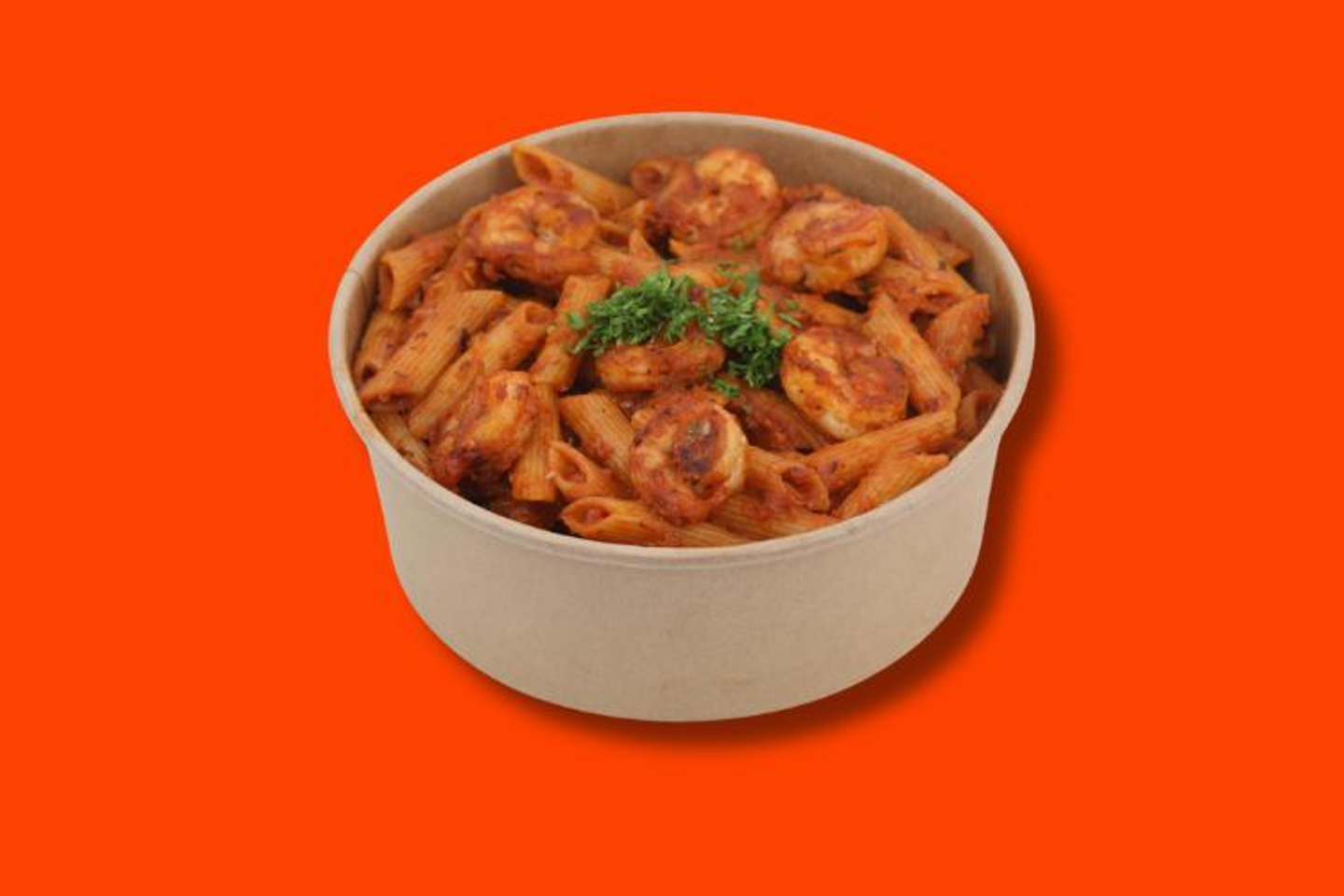Rigatoni Arabiata Pasta With Shrimp (680 Kcal)