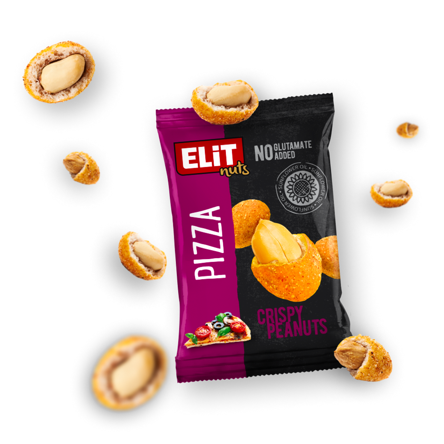 Elit Crispy Coated Peanuts Pizza