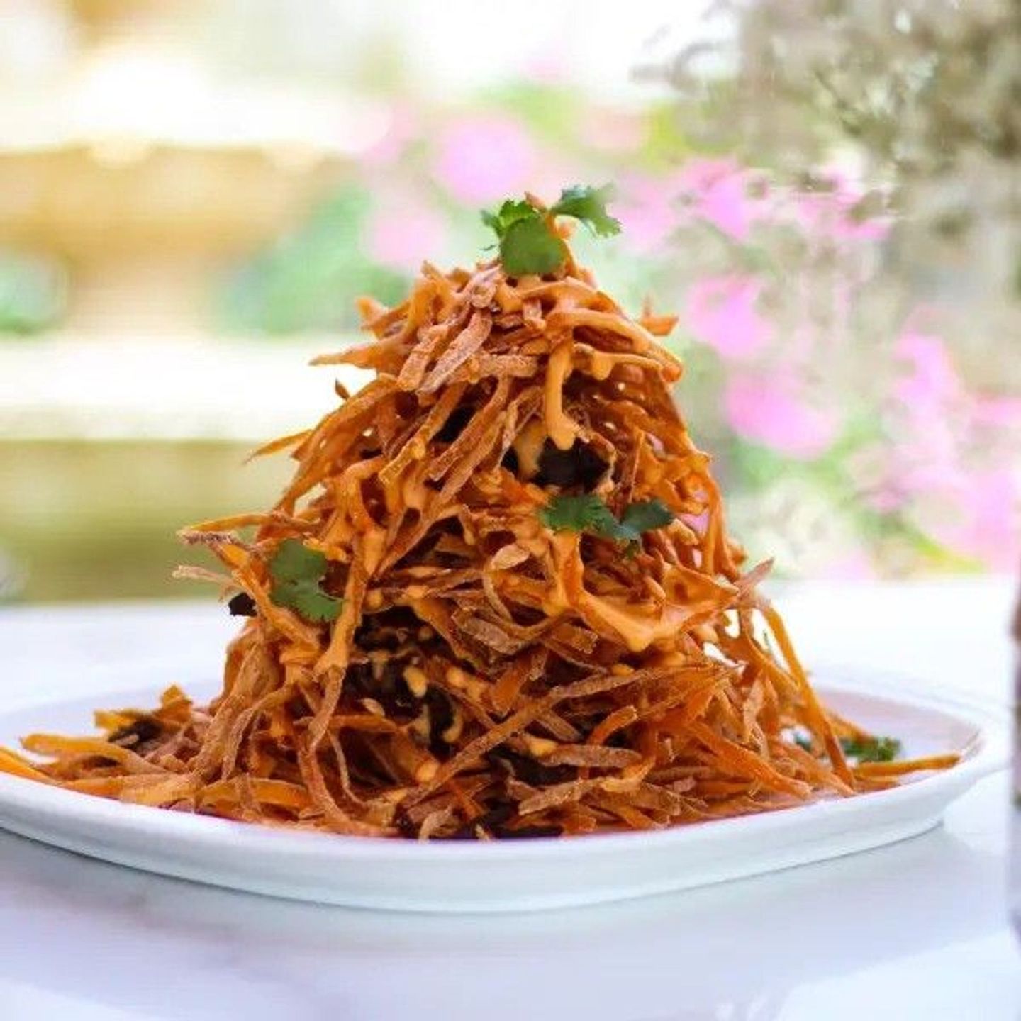 Sweet Potatoes With Shredded Beef Tenderloin