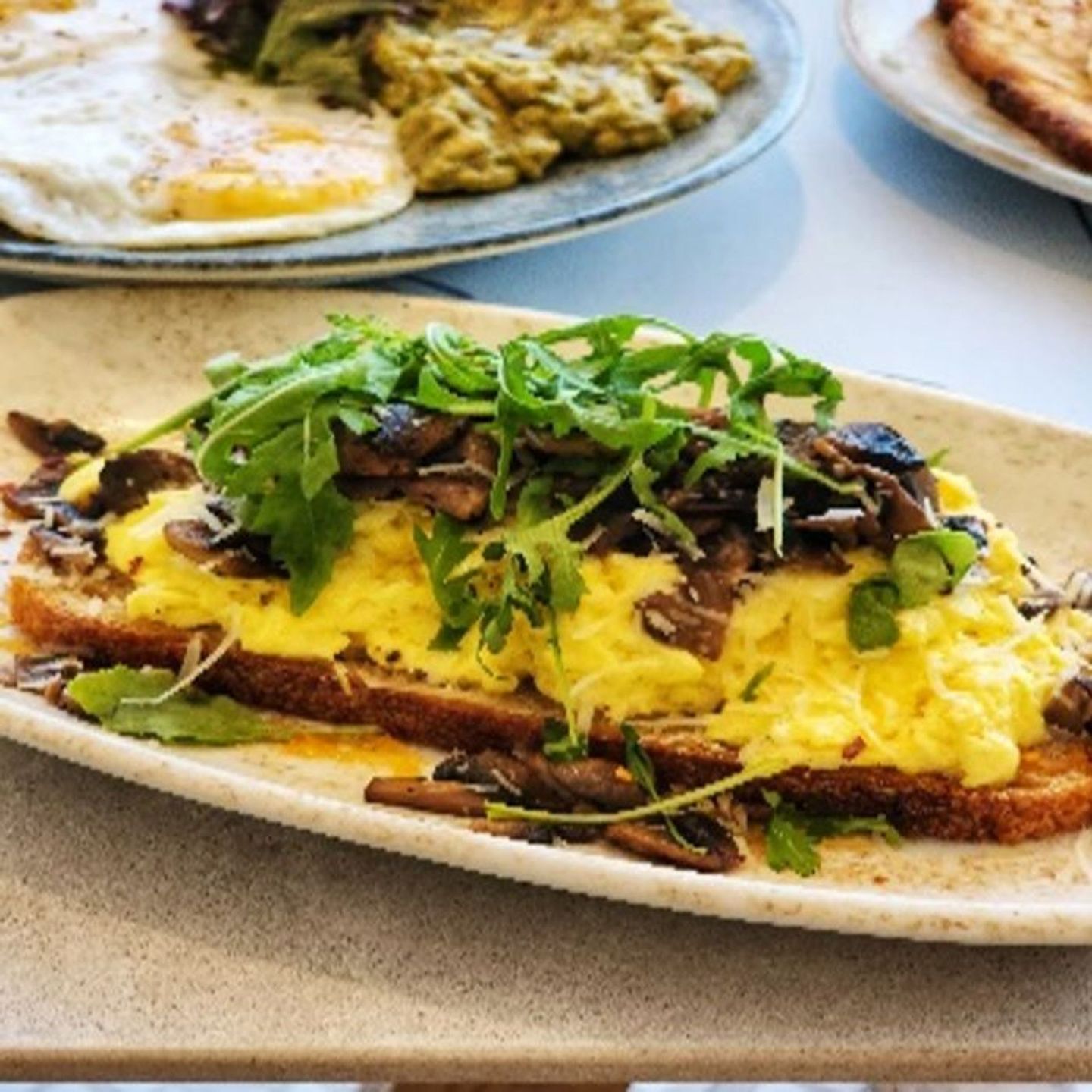 Mushroom And Scrambled Egg Toast