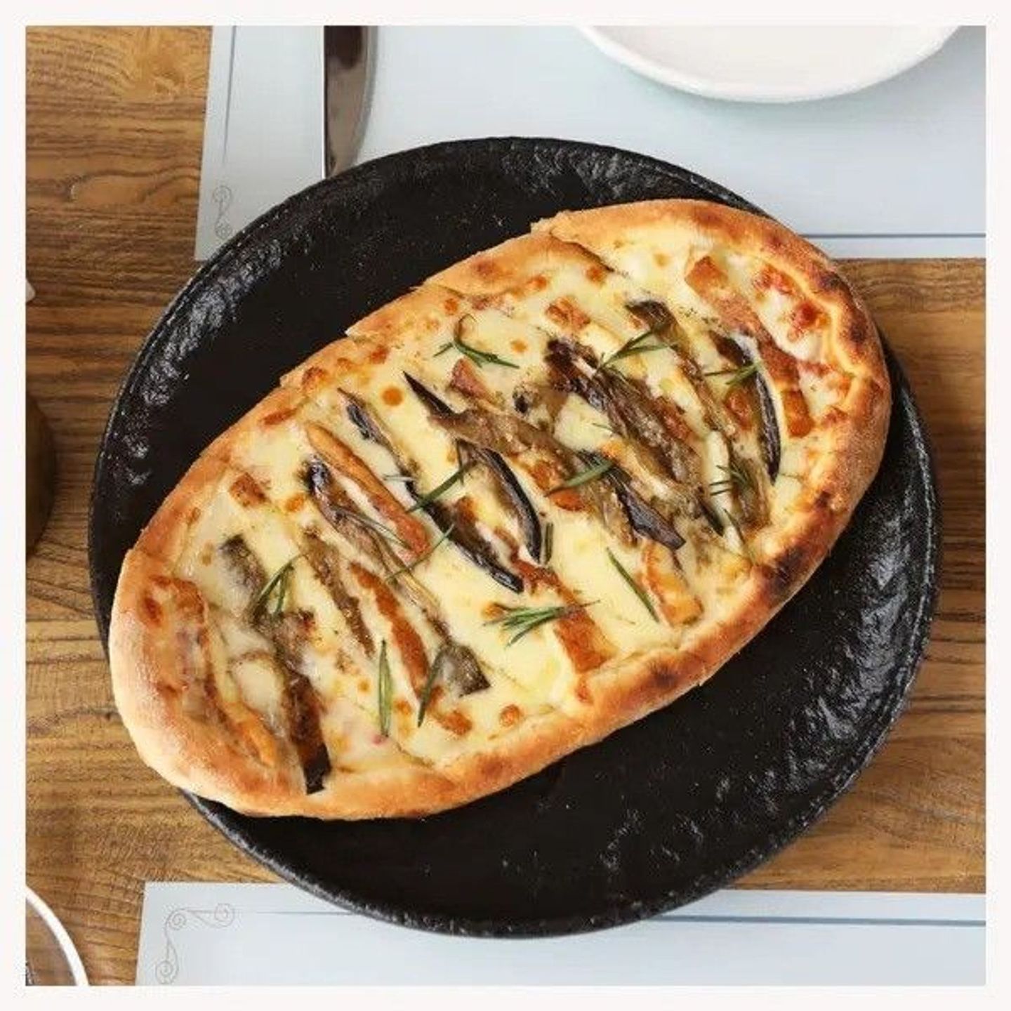 Halloumi & Eggplants Flat Bread