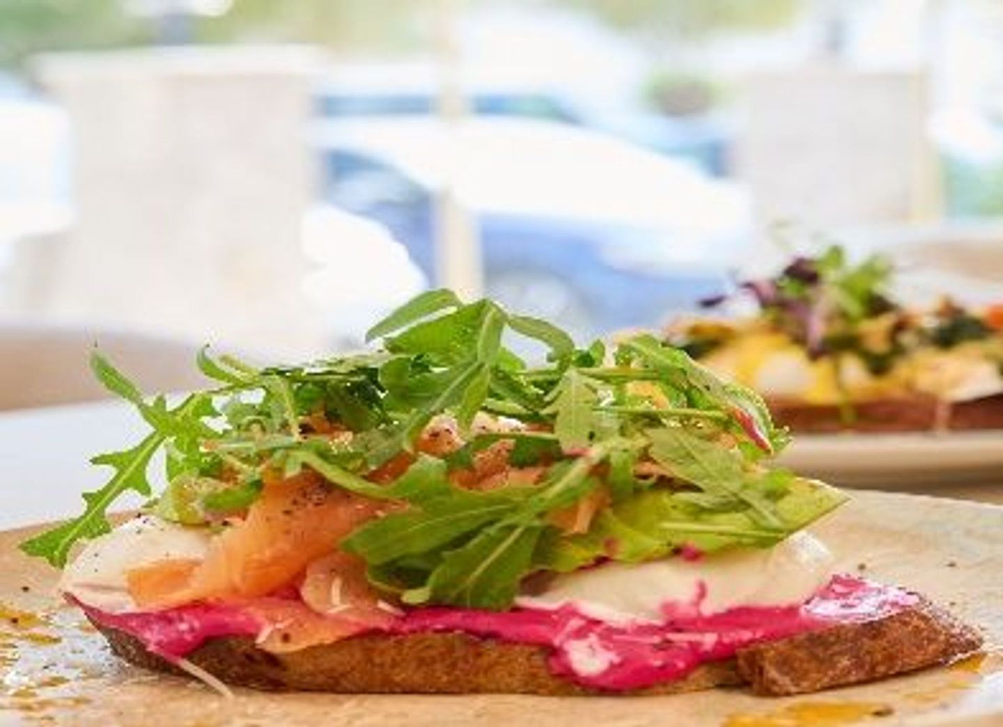 Toast Bread Poached Egg With Salmon Avocado