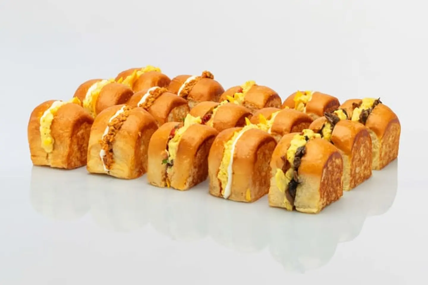 ميني ساندويتش بيض - مشكل ١٥ حبة