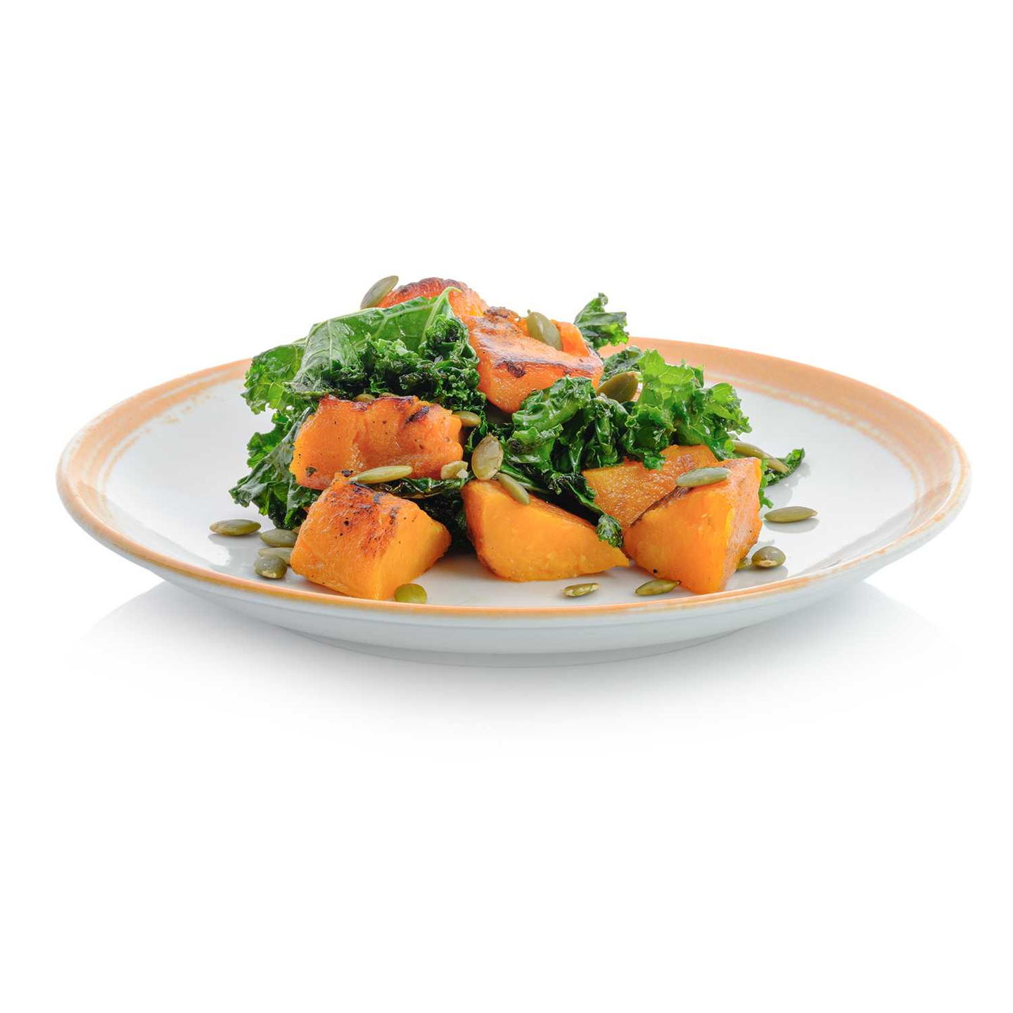 Roasted Pumpkin With Kale