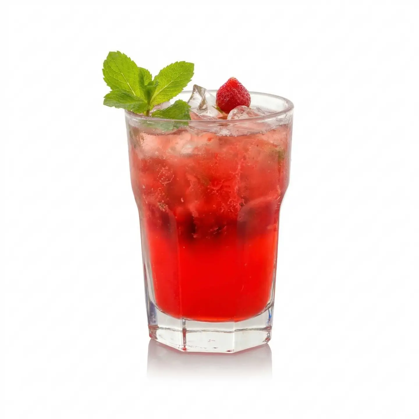 شاي مثلج بالفراولة