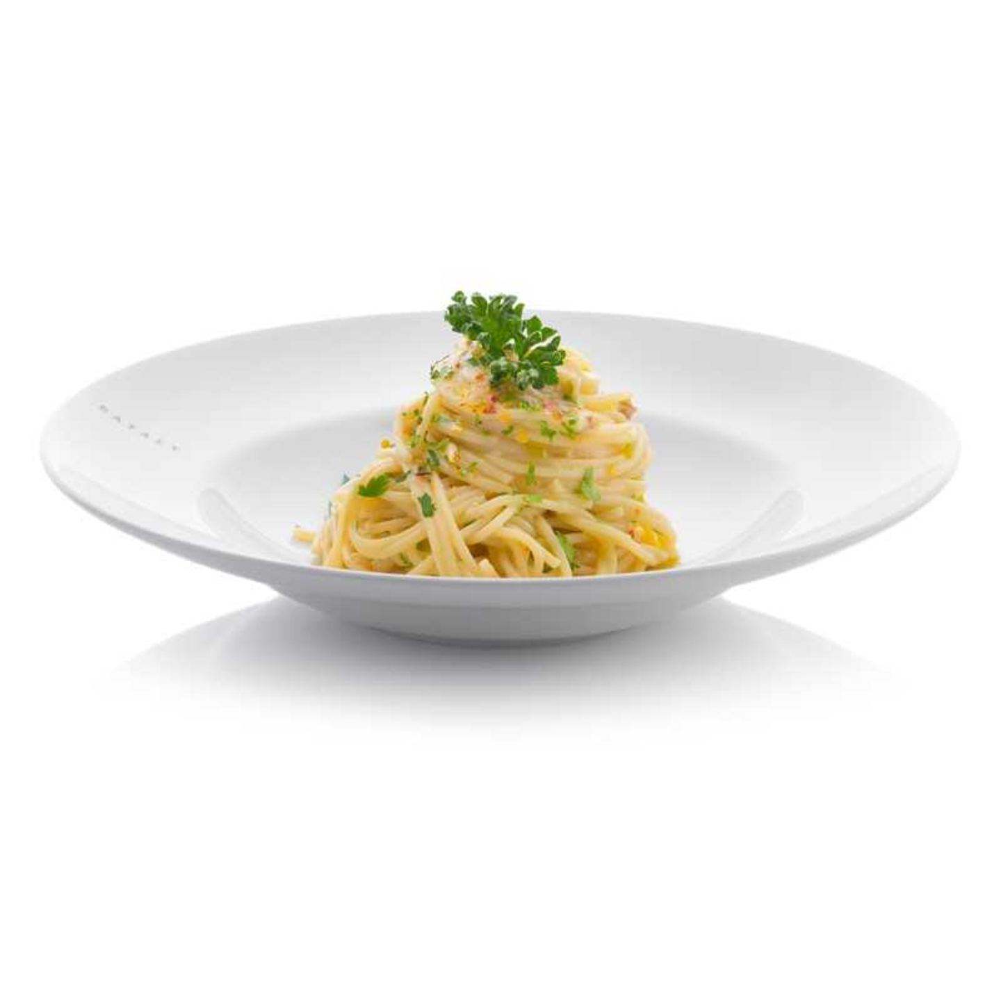 Spaghetti Pasta Aglio E Olio With Shrimps