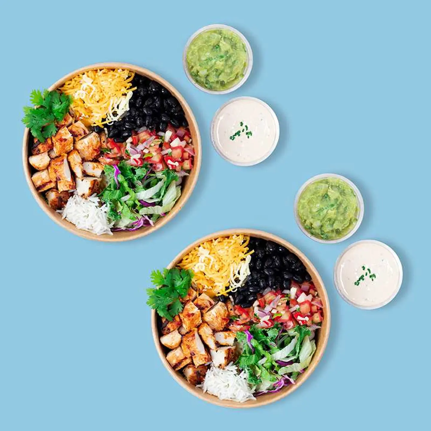 Two Chipotle Chicken Bowls