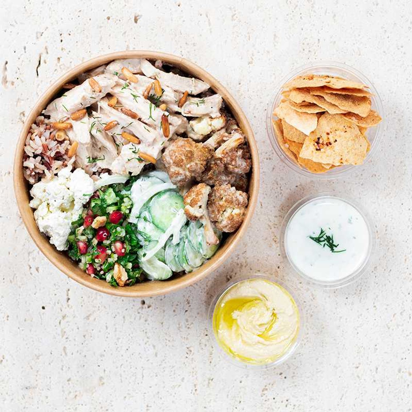 Lebanese Chicken Fatteh Bowl