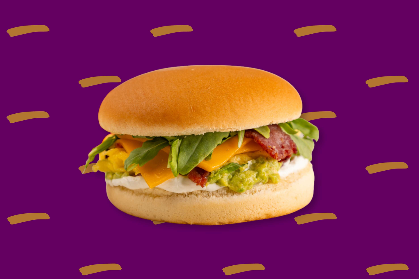 Egg, Avo, Bacon Bun