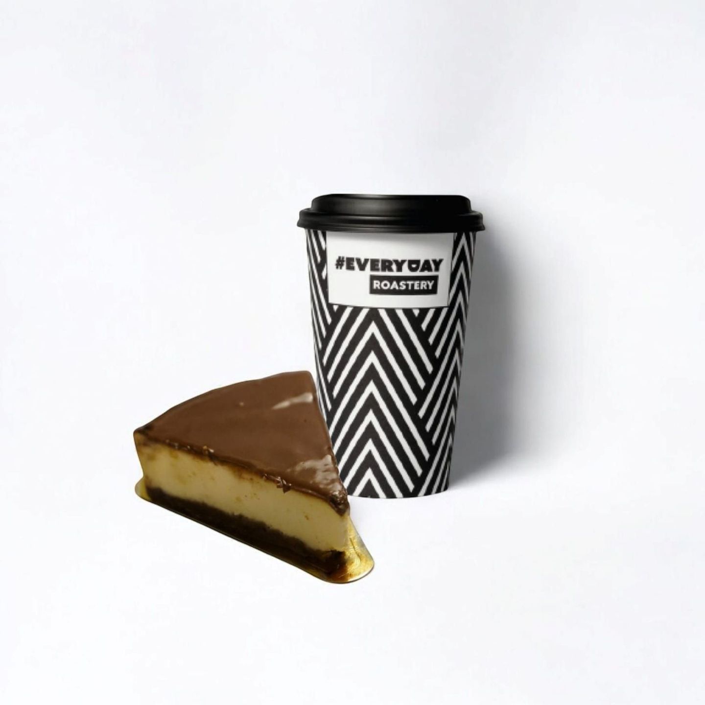 Hot Coffee + Marble Cheesecake