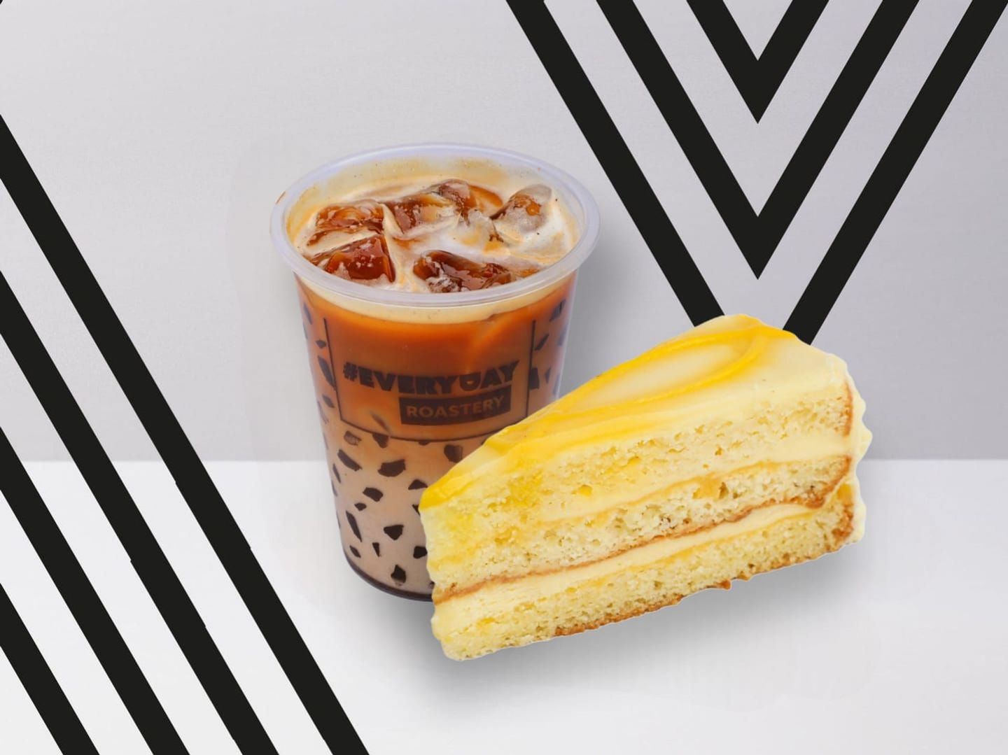 Cold Coffee + Lemon Mousse Cake