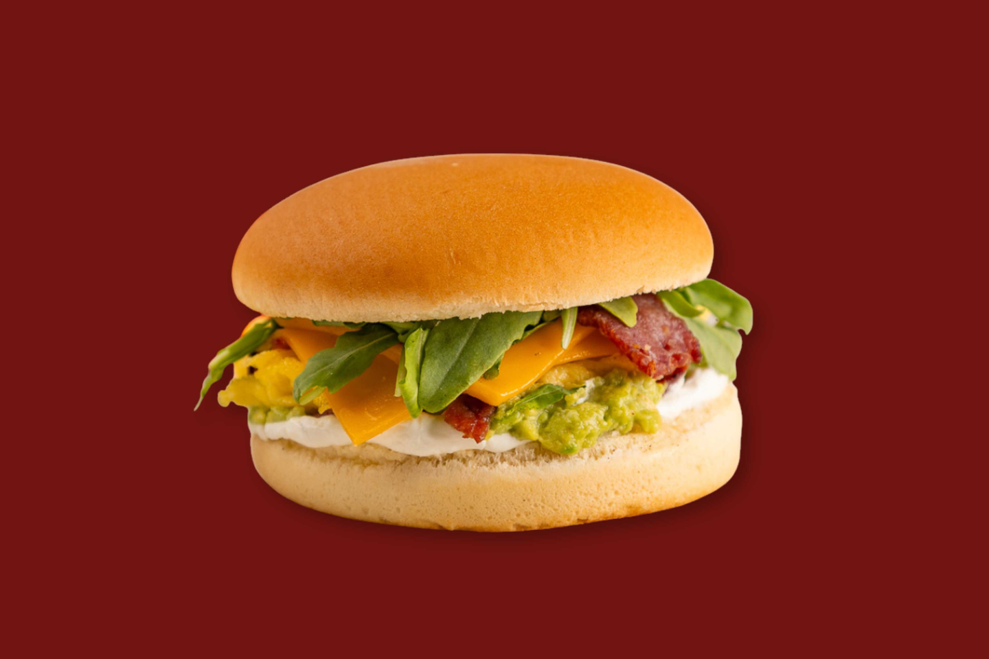 Egg, Avo, Bacon Bun