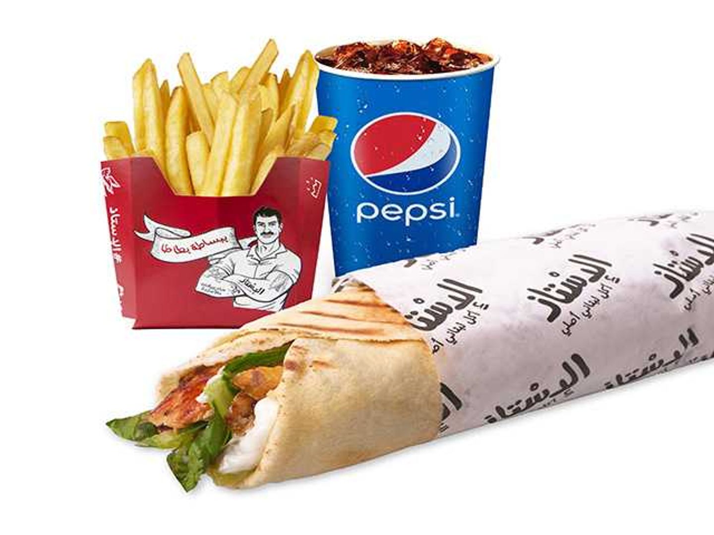 وجبة شاورما دجاج وسط