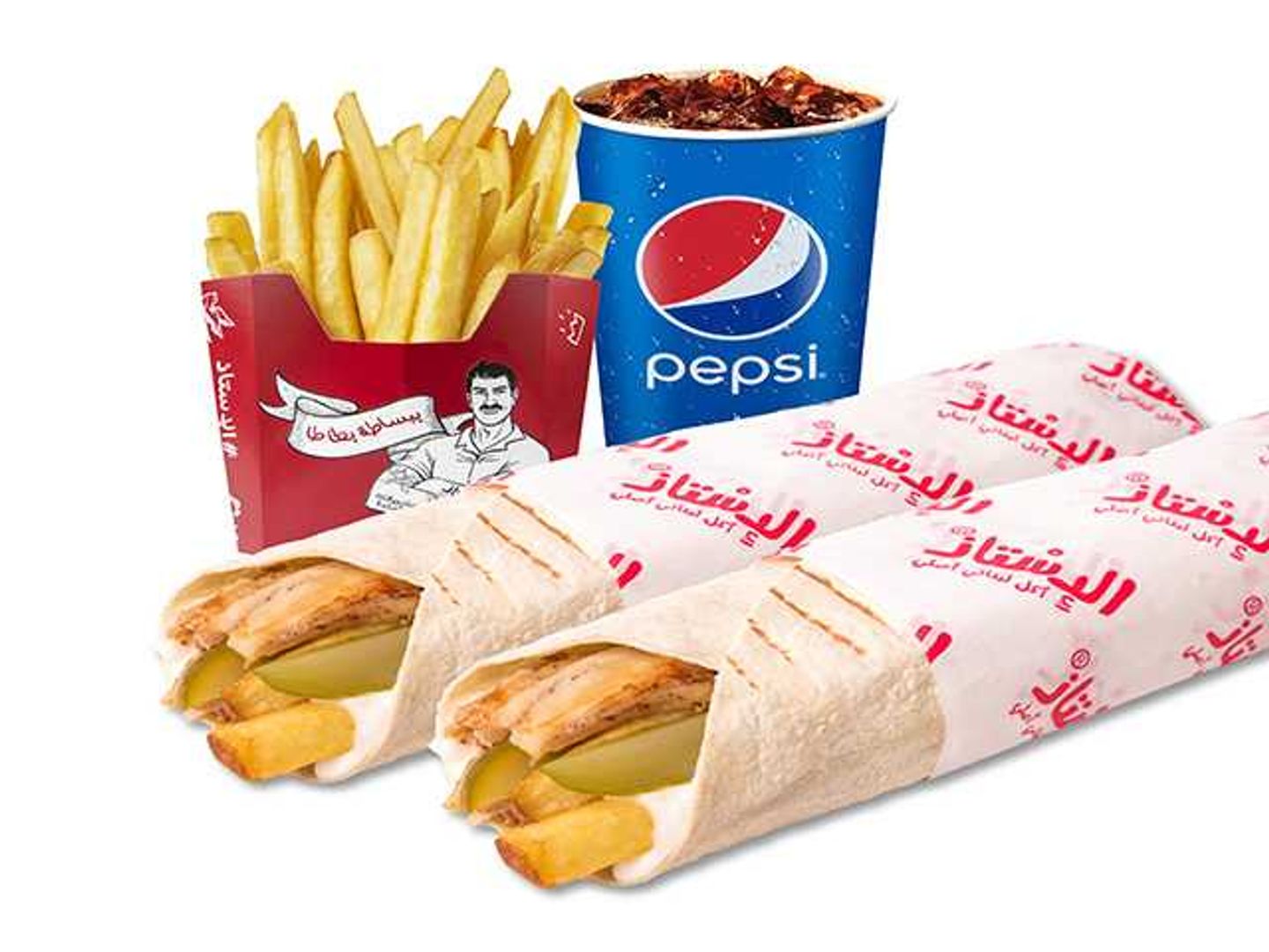 وجبة ٢ شاورما دجاج تورتيلا