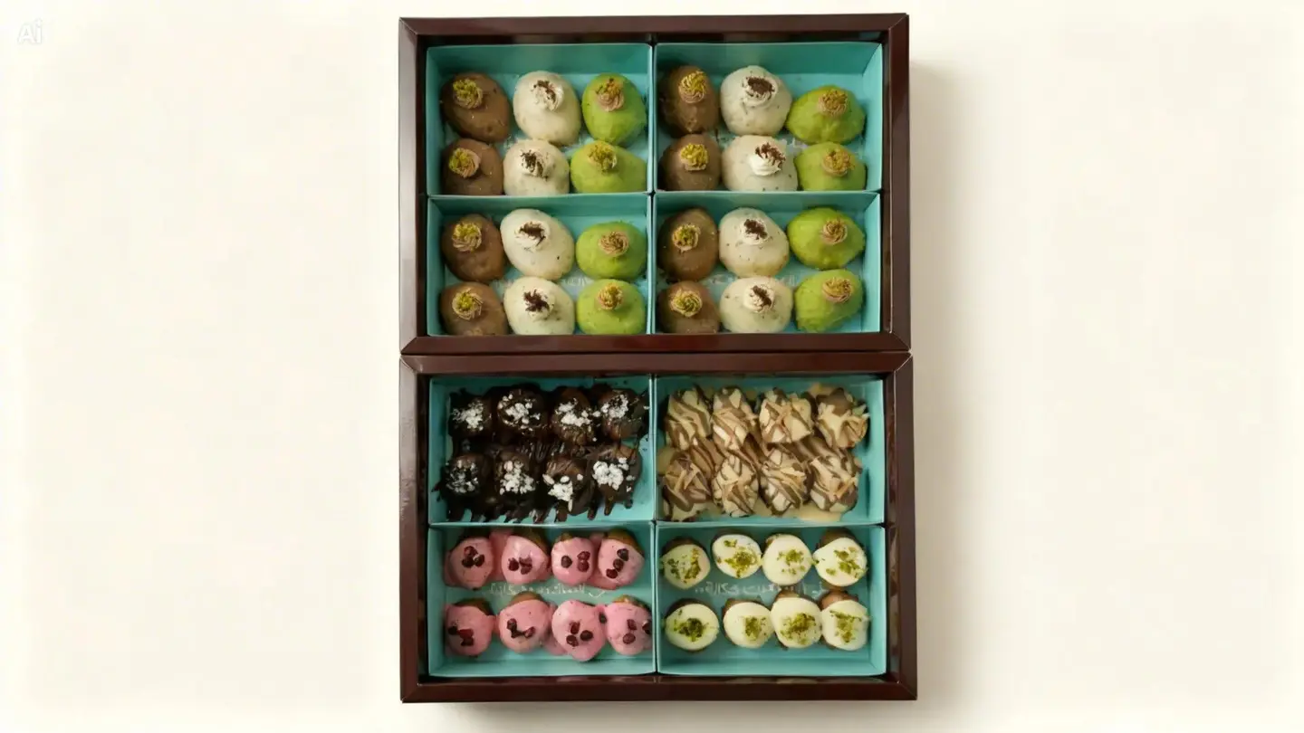 بوكس فطاير كبيرة (٢٤ حبة) + بوكس حفلة بفمك ميني ميكس كيندر وكلاسك (٣٢ حبة)