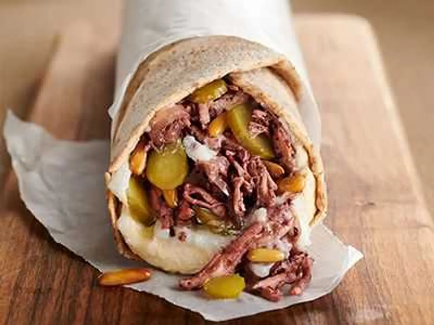 Chicken Musakhan And Hummus Wrap