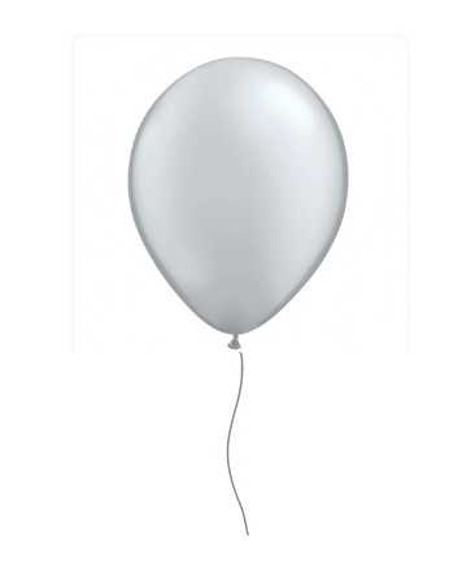 Silver Helium Balloon