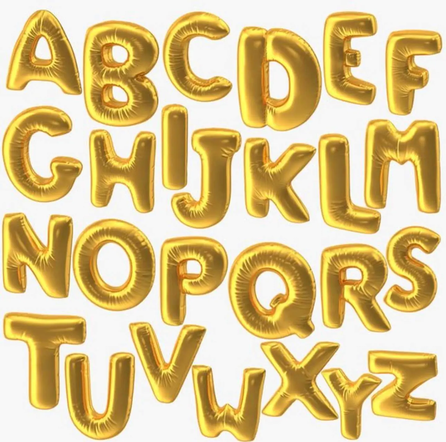 Gold Letter Helium Balloon