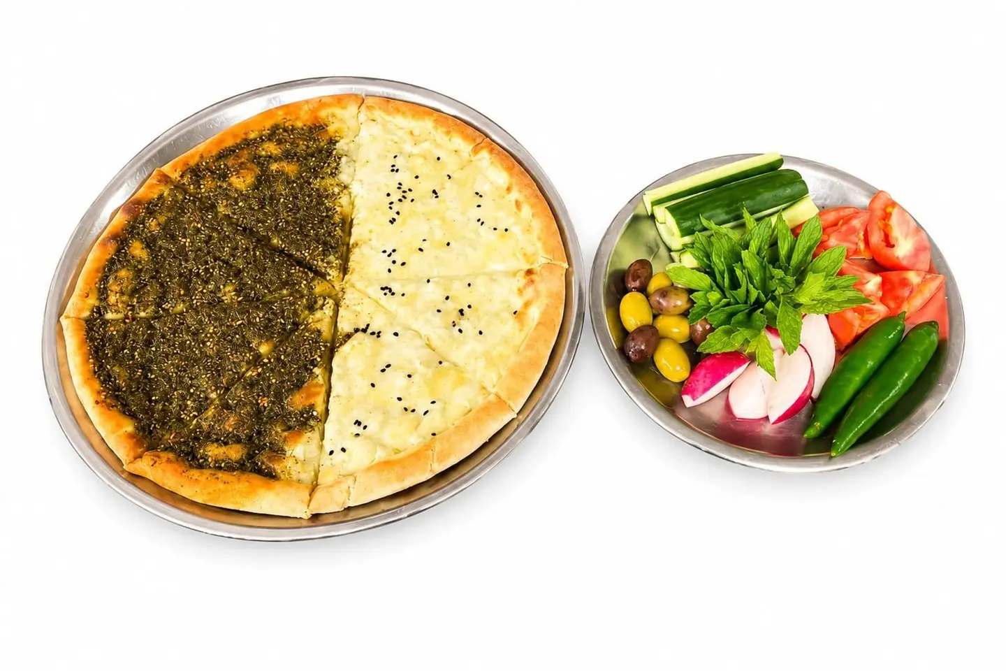 منقوشة جبنة و زعتر