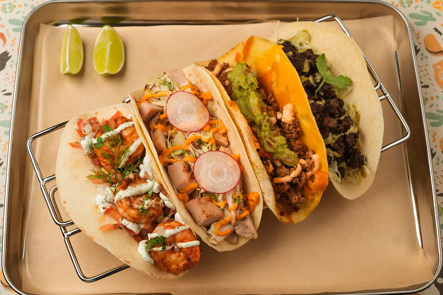 Four Tacos Combo   4