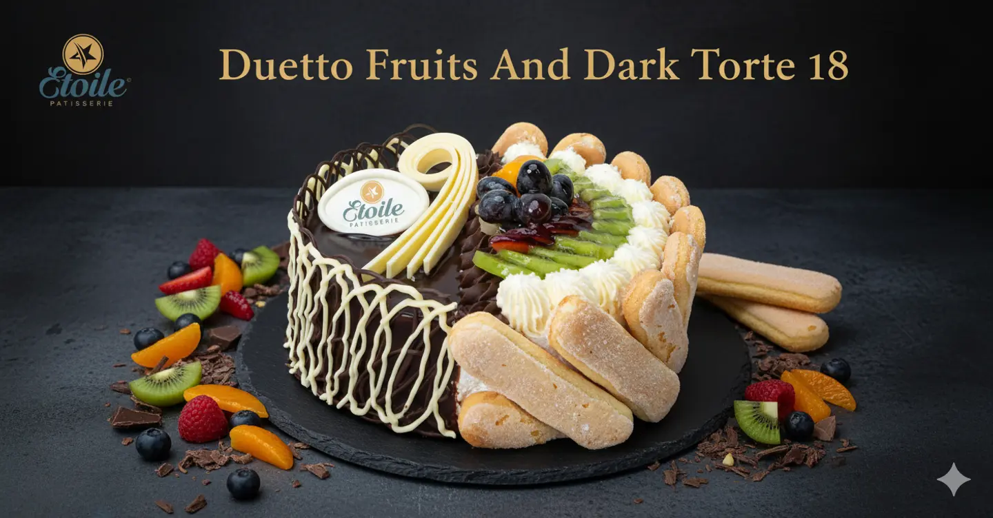تورته نص فاكهة و نص دارك 18