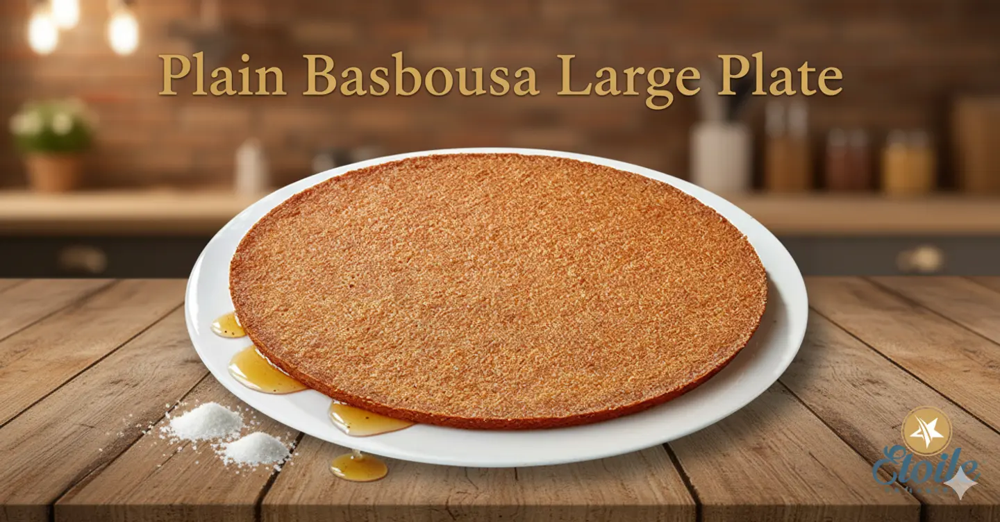 طبق بسبوسة سادة كبير