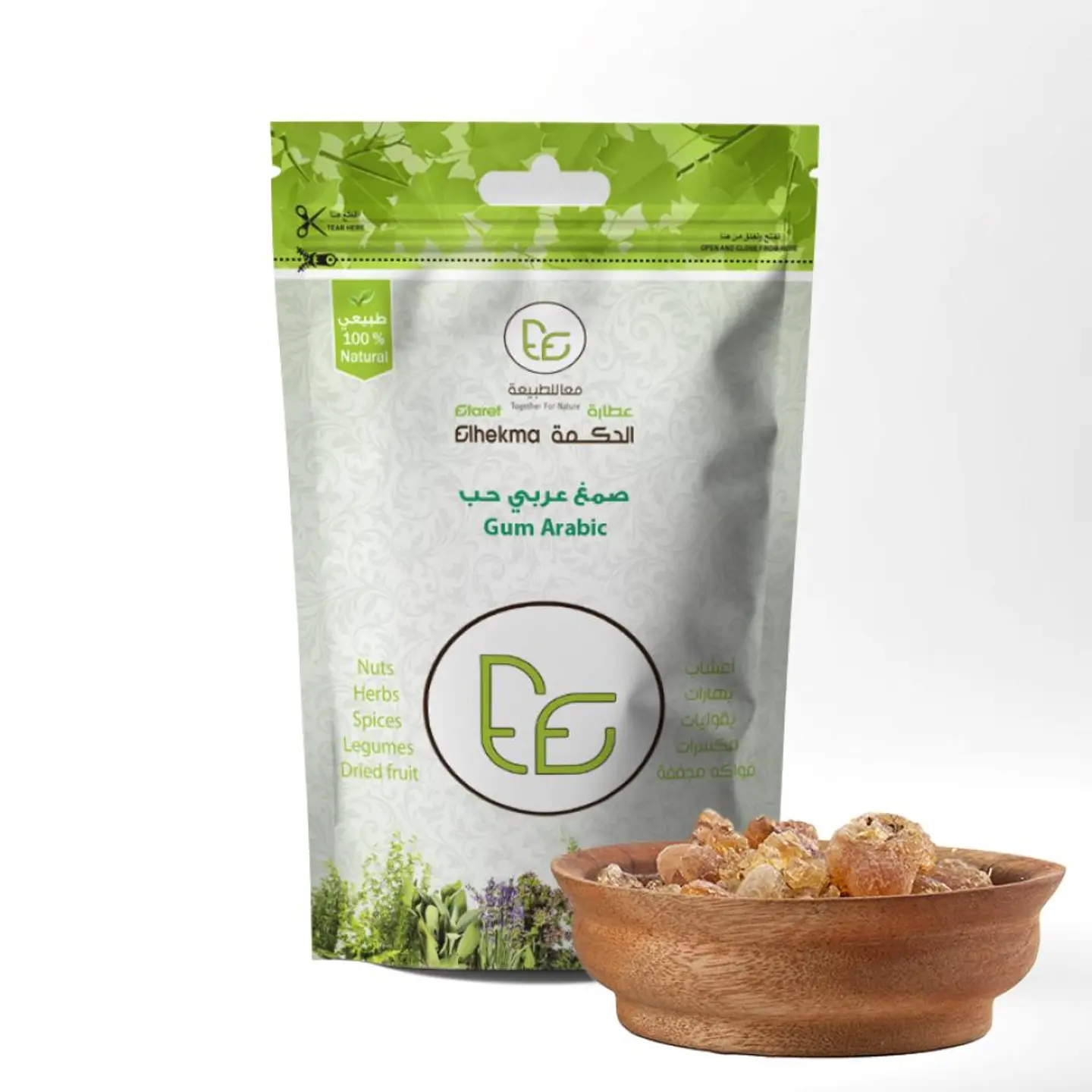 الحكمة صمغ عربى حب 100جم