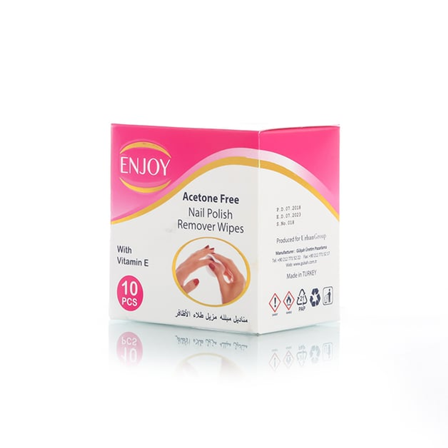 انجوى مناديل مبلله لازاله طلاء الاظافر10حبه