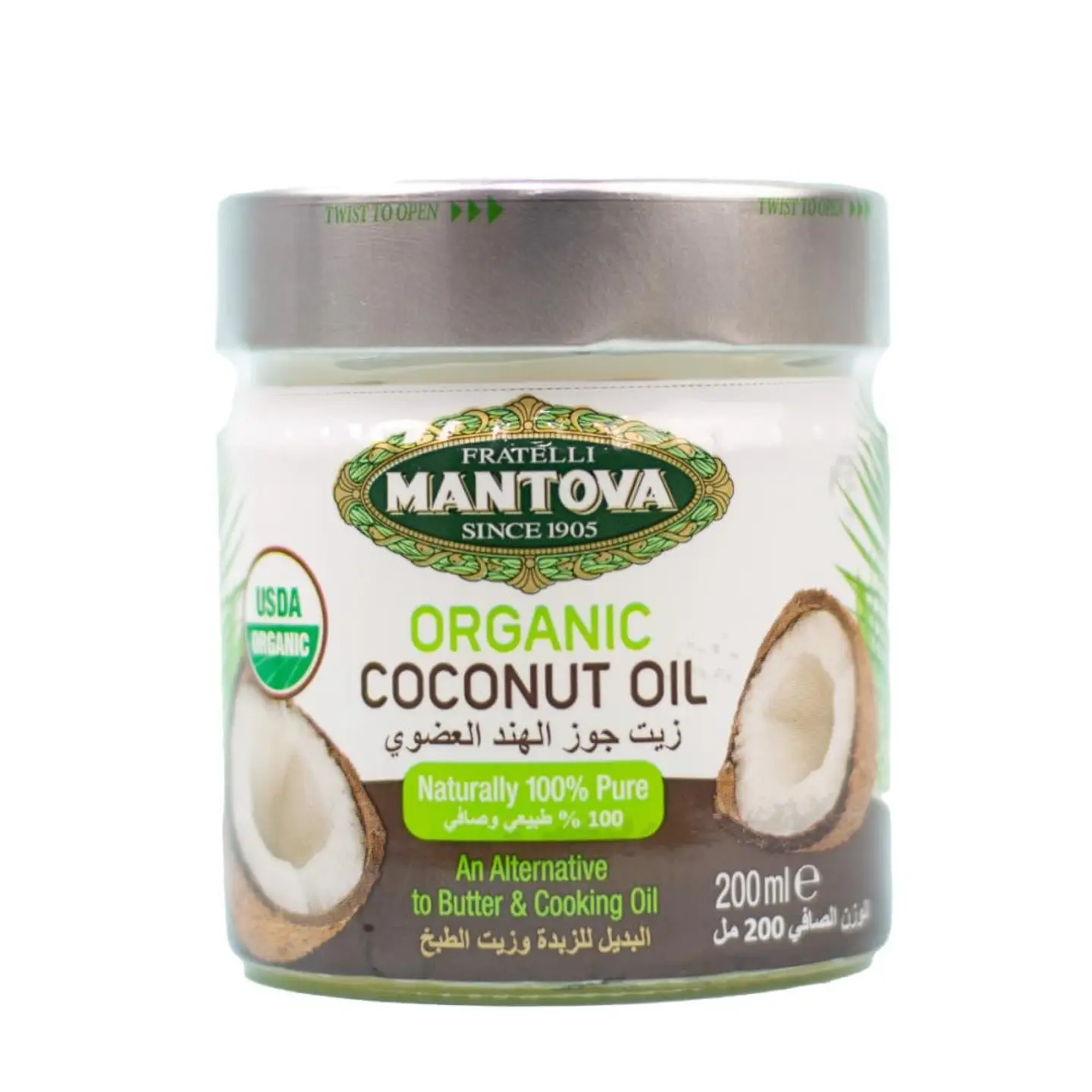 مانتوفا زيت جوز الهند البكر العضوى 200مل