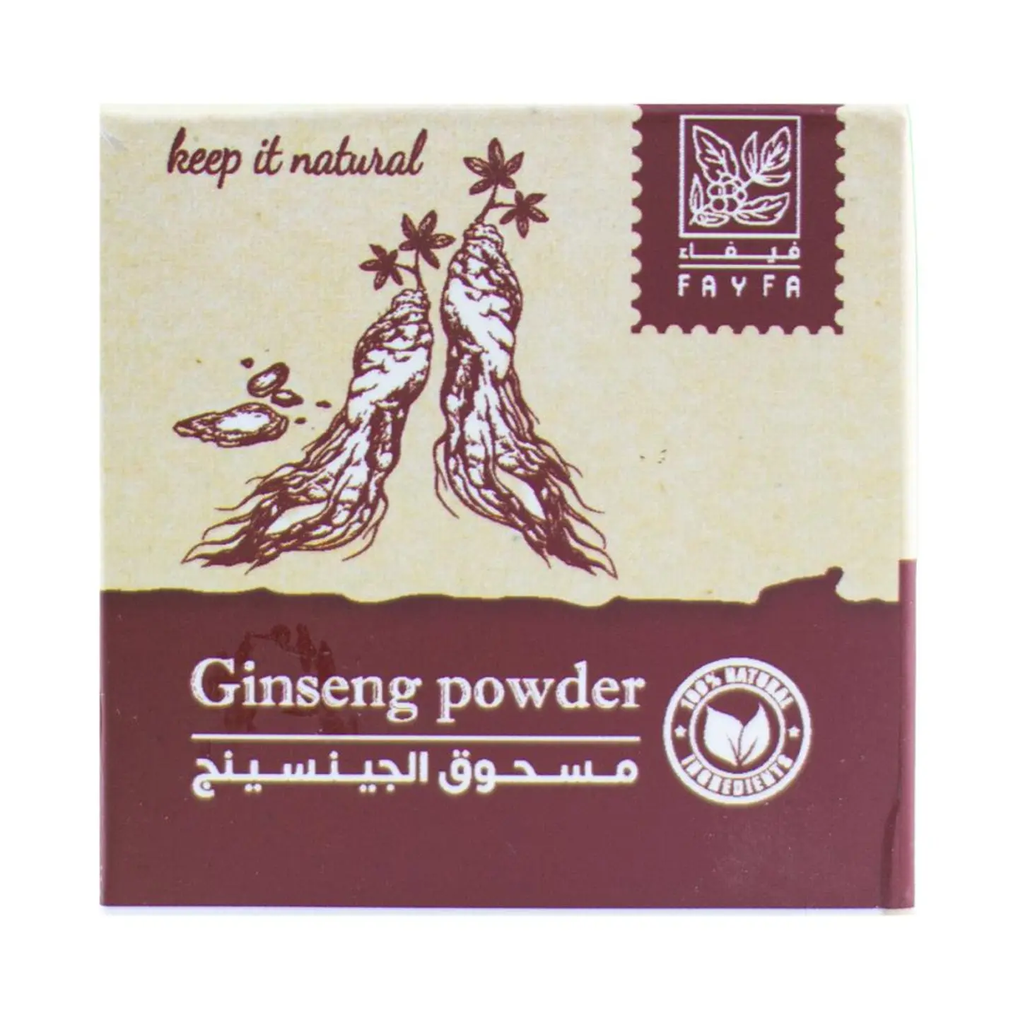 فيفاء بودره الجنسنج الطبيعيه 20جم