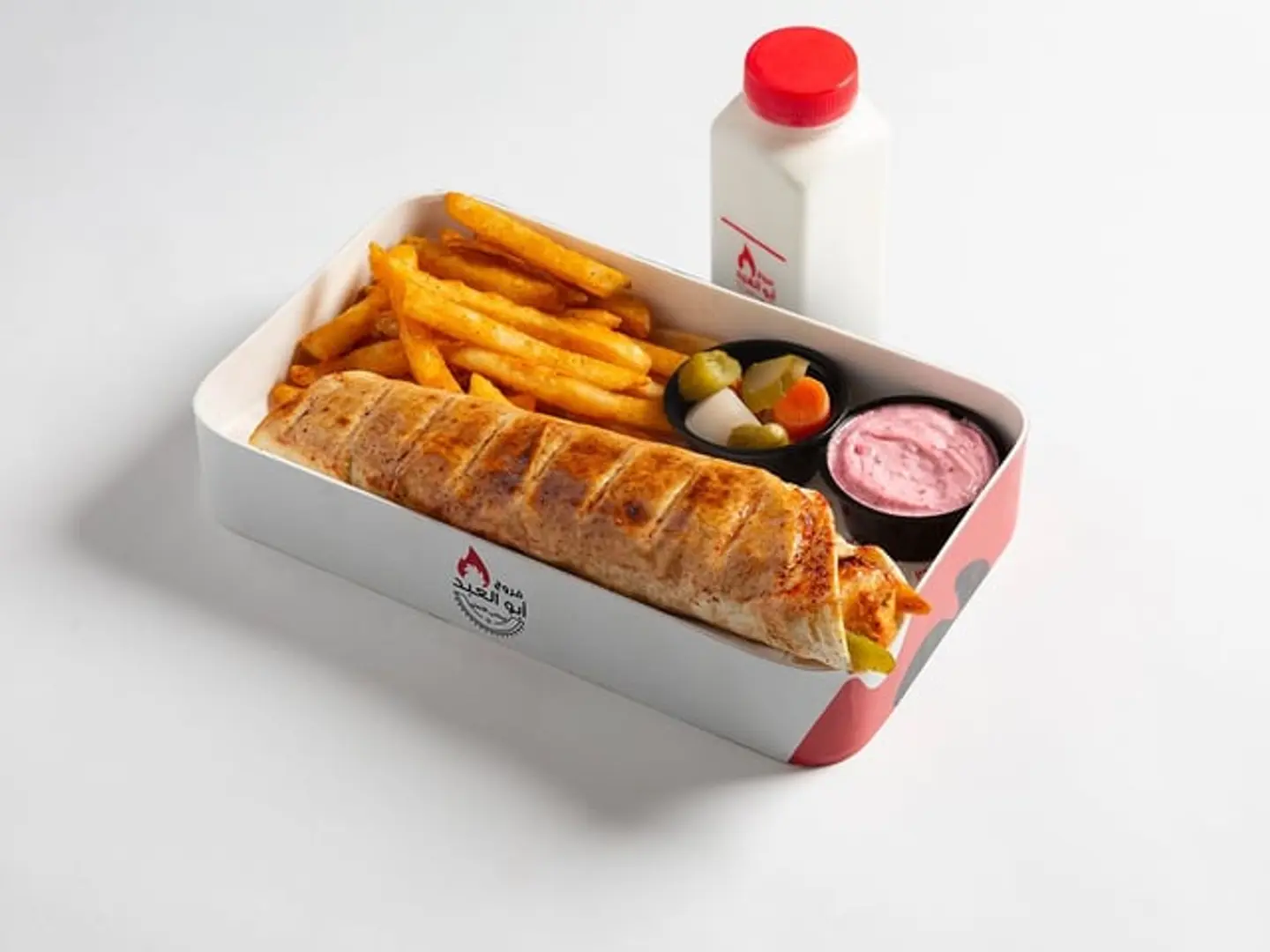 وجبة طاووق مع لبن